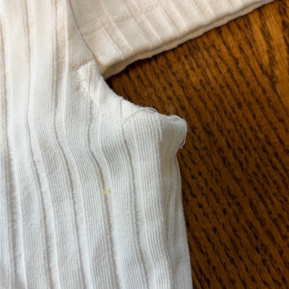 Banana Republic Off the Shoulder Ribbed Top in Ivory - Picture 6 of 6